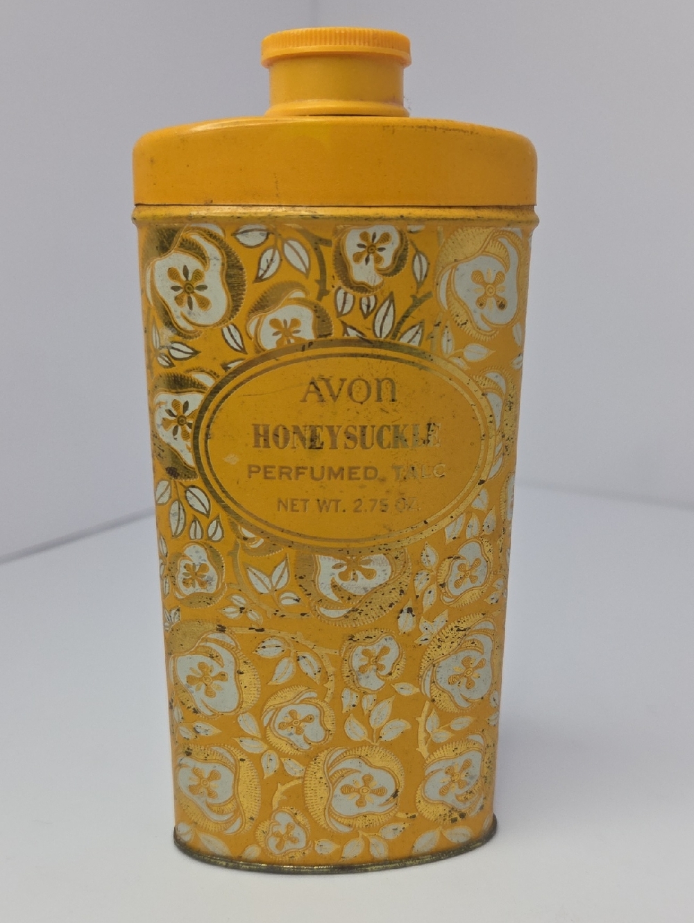 Vintage Avon Honeysuckle Perfumed Talc With Product 2.75oz